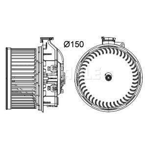 Sisäilman puhallin MAHLE AB 259 000P