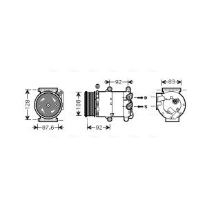 Compressor, ar condicionado AVA COOLING VOAK184