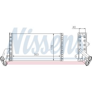 Wärmetauscher, Innenraumheizung NISSENS 71149