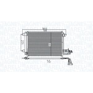 A/C-kondensor MAGNETI MARELLI 350203737000