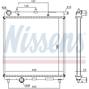 Kühler, Motorkühlung NISSENS 61277