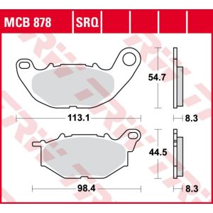 Remblokset, schijfrem TRW MCB878