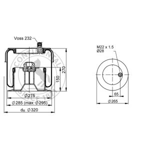 Fuelle de resorte, suspensión neumática CONTITECH SK 175-605 P01