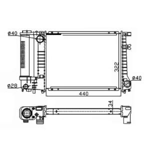 Radiator, motorkoeling Economy Class NRF 53426A