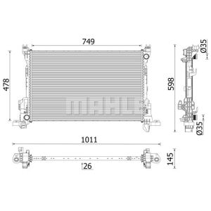 Radiator MAHLE CR 2637 000P