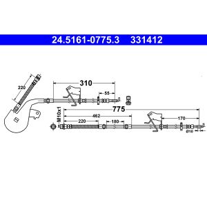 Flexible de frein ATE 24.5161-0775.3