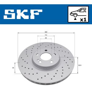 Jarrulevy SKF VKBD 81384 V1