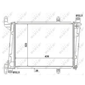 Radiador, refrigeración de motor NRF 53193