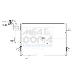 A/C-kondensor MEAT & DORIA 991225