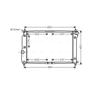 Arrefecedor do motor AVA COOLING DWA2067