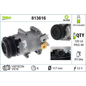 Compressor, ar condicionado VALEO 813616