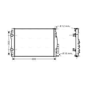 Motorradiateur  AVA COOLING RT2387