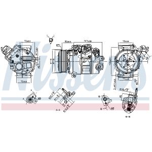 Compressore aria condizionata NISSENS NIS 890795