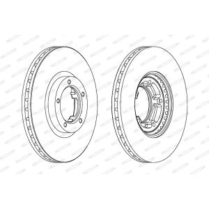 Bremsscheiben FERODO DDF848C vorne, belüftet, 2 Stück