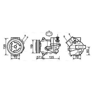 Compressor, ar condicionado AVA COOLING OLAK496
