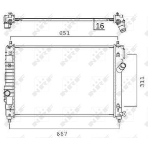 Radiateur, refroidissement du moteur NRF 58505