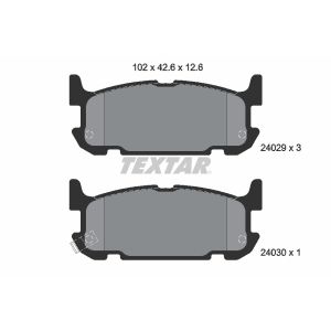 Set di pastiglie freno TEXTAR 2402901, posteriore