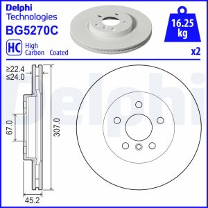 Bremsscheibe DELPHI BG5270C