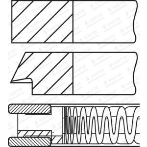 Set di anelli per pistoni GOETZE 08-448500-00