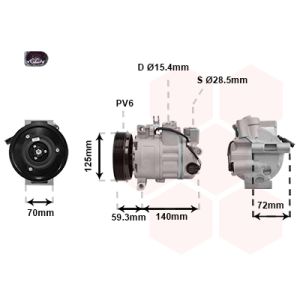 Compressor, ar condicionado VAN WEZEL 0300K313
