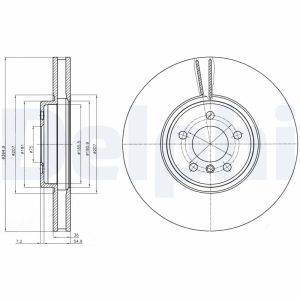 Disco de freno DELPHI BG9092C