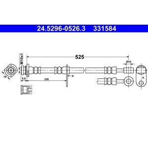 Bremsschlauch ATE 24.5296-0526.3