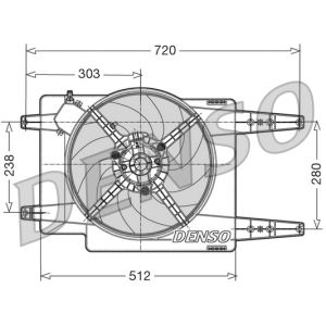 Ventilador, arrefecimento do motor DENSO DER01017