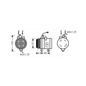 Compresseur de climatisation AVA COOLING DWAK079