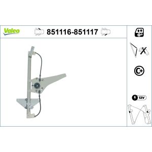 Regulador de janelas VALEO 851116