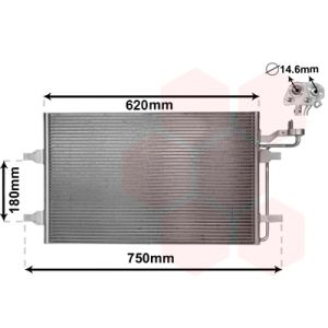 Condensator, airconditioning VAN WEZEL 59005140