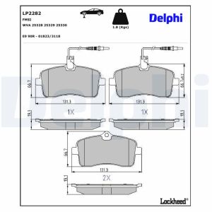 Bromsbeläggssats DELPHI LP2282, fram