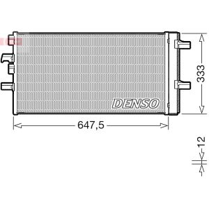 Condensador, sistema de ar condicionado DENSO DCN05108