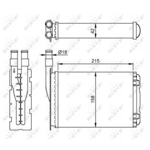 Intercambiador de calor, calefacción interior NRF 507339