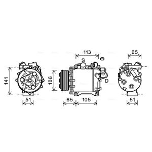 Compressor, ar condicionado AVA COOLING HDAK263