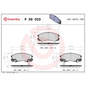 Levyjarrun jarrupalasarja BREMBO P 59 033
