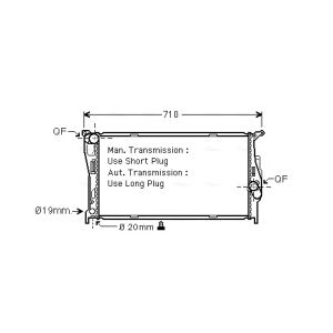 Arrefecedor do motor AVA COOLING BWA2293