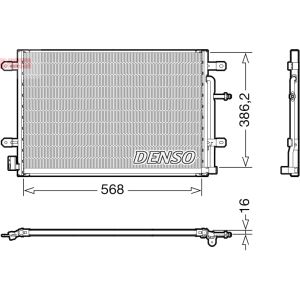 Condensador, sistema de ar condicionado DENSO DCN02038