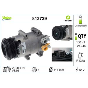 Compressor, ar condicionado VALEO RE-GEN AT VALEO 813729