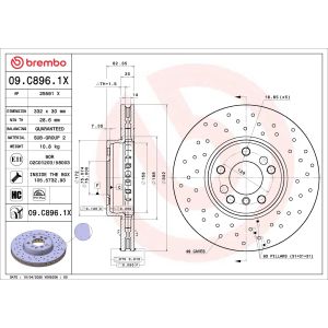 Bremsscheibe BREMBO 09.C896.1X