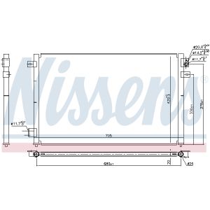 Condensator, airconditioning NISSENS 94717