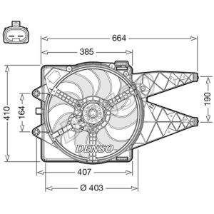 Ventola, raffreddamento motore DENSO DER09309