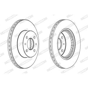 Disque de frein FERODO DDF1006C