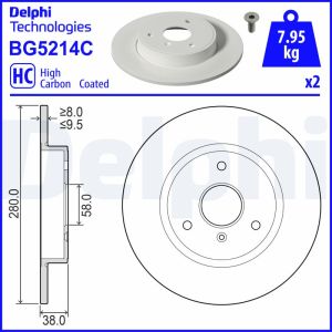 Disco de freno DELPHI BG5214C