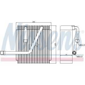 Evaporatore, impianto di climatizzazione NISSENS 92147