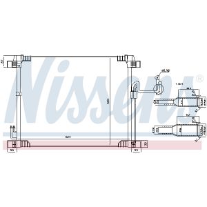 Condensator, airconditioning NISSENS 940616