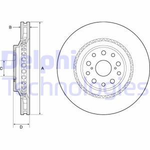 Jarrulevy DELPHI BG9186C etupuolella/tuuletettu/1 kpl