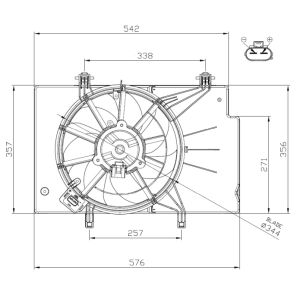 Ventola, raffreddamento motore NRF 47957