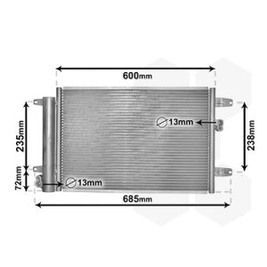 Condensator, airconditioning VAN WEZEL 58005183