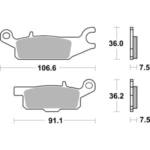 Bremsbelagsatz, ohne Straßenzulassung BREMBO 07YA49SD