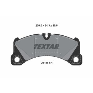 Kit de plaquettes de frein, frein à disque TEXTAR 2618501, Avant